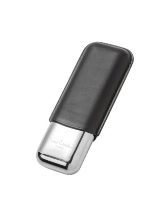 CGS-002B Pierre Cardin Genuine leather Cigar Case Can Hold Two Cigars up to  62" Ring Gauge