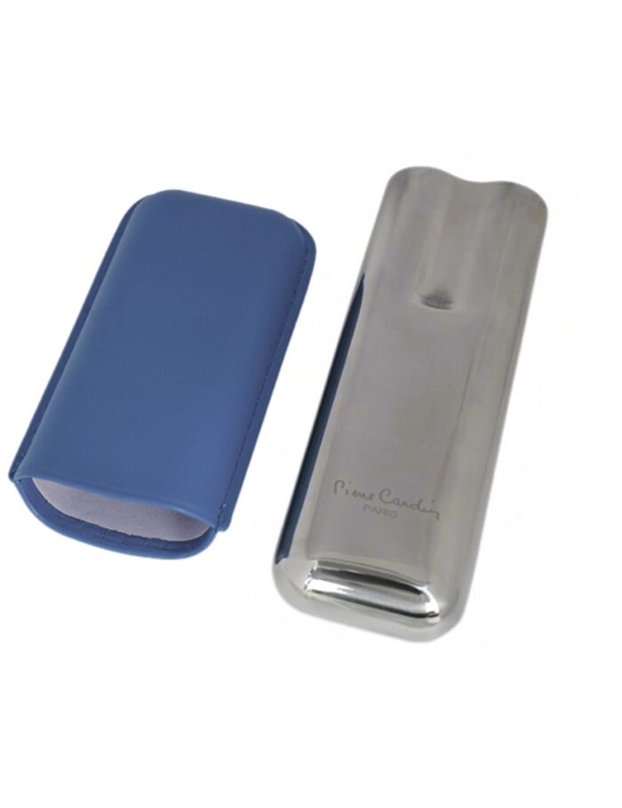 CGS-002BU Pierre Cardin Genuine leather Cigar Case Can Hold Two Cigars 2 CGS-002BU Pierre Cardin Genuine leather Cigar Case Can Hold Two Cigars 2