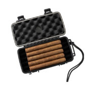 KV5002 Pierre Cardin Hard Plastic travel cigar case hold up to 5 cigars, custom made for the hard trip and adventure