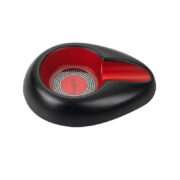 PCX-003RD Pierre Cardin Metal Zinc Alloy Portable Cigar Ashtray Black and RED can hold up to ring gauge 60″