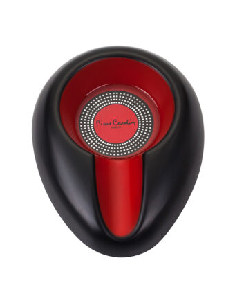 PCX-003RD Pierre Cardin Metal Zinc Alloy Portable Cigar Ashtray Black and RED can hold up to ring gauge 60"