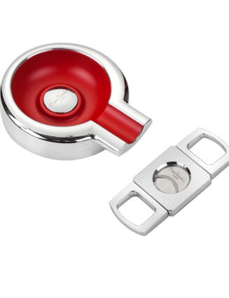 PCX-008 Pierre Cardin Cigar Set With Ashtray & Double Blade Cutter – Premium, Stylish, And Gift-Ready for Cigar Lovers.